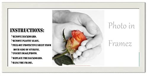 Panoramic Sizes Picture Frames Photo Frames Modern Poster Frame Black White Oak (White, 100x35cm (39.4x13.8))