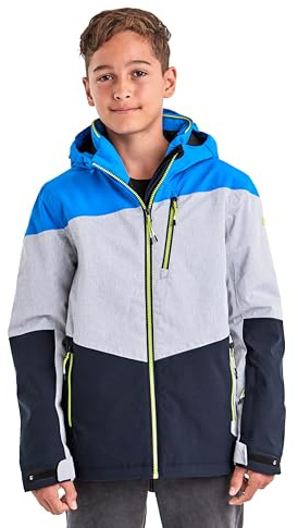 Killtec Jungen Ksw 161 Bys Jckt Skijacke Funktionsjacke mit Kapuze und Schneefang, graumelange, 140 EU