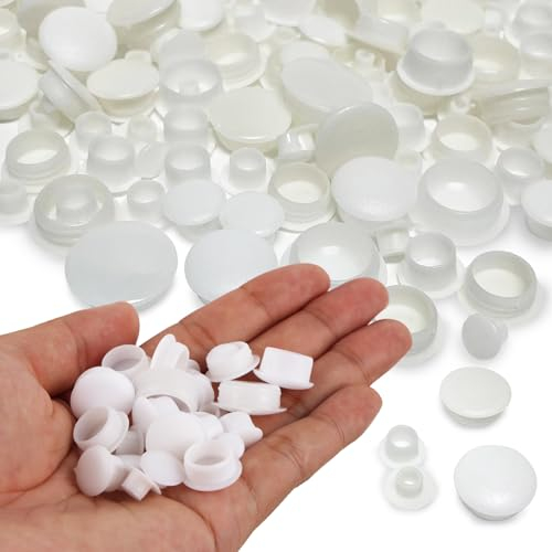 Lochstopfen Kunststoff 360 Stück 5/6/8/10/12/14/15/16mm Abdeckkappen für bohrlöcher Blindkappen für Bohrlöcher Abdeckstopfen Kunststoff für Schränke Maschinen Möbel
