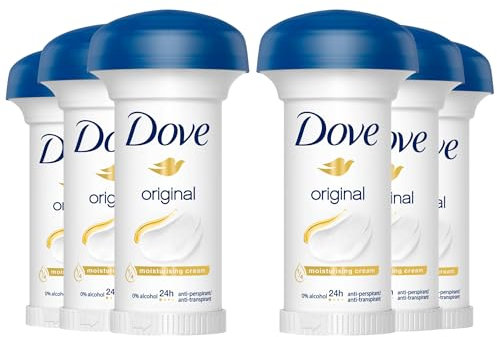 Antiperspirant Deodorant Cream- Pamper Yourself with a 6-pack of 50ml Mushroom Cream and Treat in the Silky Smoothness of the Original Mushroom Dove - Beauty Product for a Healthy Skin