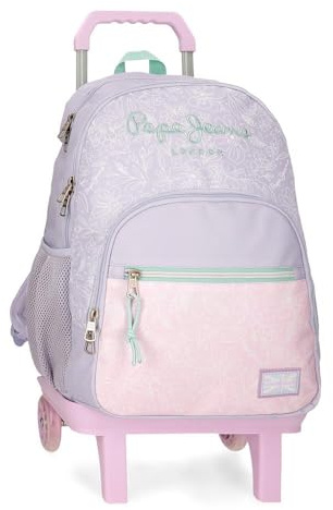 Pepe Jeans Renata Mochila, Morado, Portatil 15,6 pulgadas