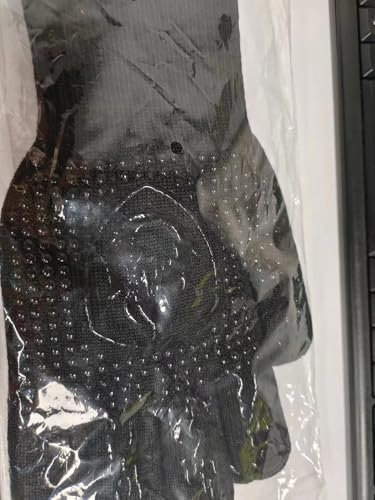 Guanti da barbecue, resistenti al calore fino a 800 gradi, resistenti al calore, resistenti al fuoco, per barbecue, per interni ed esterni, per cucinare, in aramide, colore nero