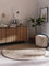 benuta Greta Tapis en sisal pur - 100 % sisal - Rond et de style : bordure, uni, Natural Living - Scandi Living - Facile d'entretien pour le salon et la chambre à coucher - Gris - Diamètre 250 cm