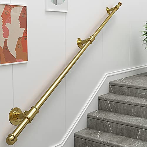Modern guldsmide for trappor, väggmonterad säkerhetsstödstång for inomhus-/utomhusbruk, komplett set - Snygg räckeslösning.(15ft/450cm)