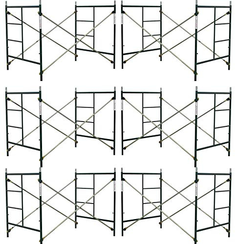 6 Set New Snap-On Lock 5' X 5' X 7' Masonry Scaffolding Frame Sets CBM Scaffold Y