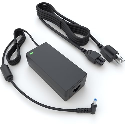 PowerSource 19.5V 65W 45W UL Listed 14Ft Long HP Smart Blue Tip AC Adapter for Many Models Including X360 Pavilion, Envy, Spectre, Elitebook, ProBook, Stream, and More Laptop Power-Supply Charger Cord