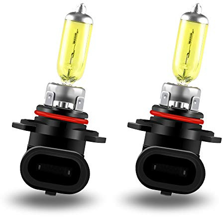 Teguangmei 2Pcs 9006 Halogen Headlight Bulbs 55W 3000K Super Bright Gold Yellow Halogen Headlamp 12V Replace for Car Front Headlight Fog Light