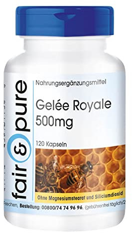 Fair & Pure® - Pappa reale 500 mg - 120 capsule - Standardizzata al 4% di 10-HDA - Liofilizzata delicatamente