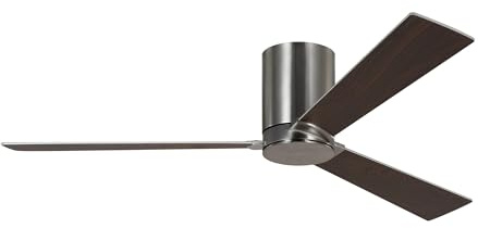 Monte Carlo Fans 3RZHR52BS Rozzen - 3 Blade Ceiling Fan-9.3 Inches Tall and 52 Inches Wide, Finish Color: Brushed Steel