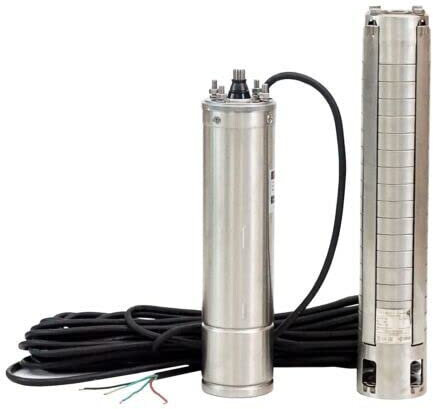 Hochwertige 4 Edelstahl Tiefbrunnenpumpe 2,2kW - 400V - 7,4bar - 14400L/h