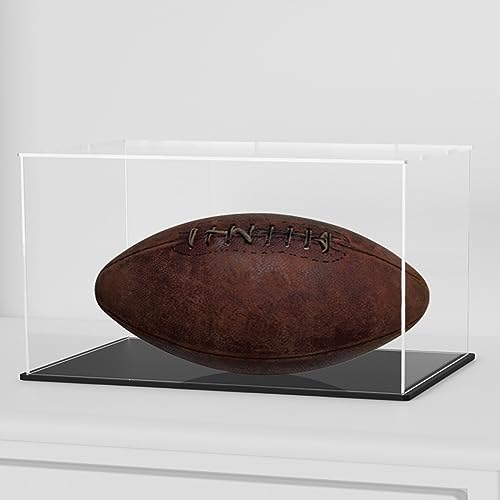 Acryl-Präsentationsvitrine, Acrylboxen zur Präsentation, klare Vitrinen mit mattem schwarzen Boden und Deckel für Fußbälle, Auto-Modelle und Figuren, 12x8x8 Zoll