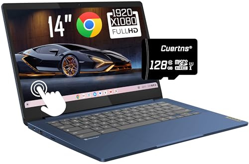 Lenovo IdeaPad Slim 3 Chromebook 2023 Touchscreen, 14 FHD Touch Screen, MediaTek Kompanio 520 Processor(8-Core, Upto 2.0 GHz), WiFi 6, Long Battery, Chrome OS, Blue(4GB RAM | 64GB eMMc+128GB MicroSD