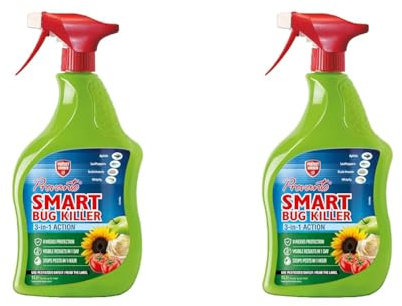 Provanto Smart Bug Killer, 1L - Fast Acting Bug Killer Spray - Stops Pests In 1 Hour - Insect Repellant - Contact And Systemic Insecticide With 8 Weeks Protection (Pack of 2)