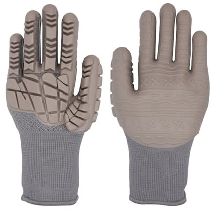 LLINthy 1 Pair Anti Vibrations Gloves Protector Impacts Gloves Men Work Gloves Heavy Duty Application Accessories