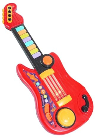 Vocdikficy Guitare pour Enfants et Piano pour Tout-Petits, Guitare 2 en 1 pour les Tout-Petits de 3 à 5 Ans avec Sangle, Guitare Jouet pour Enfants Débutants, Cadeau pour Enfants