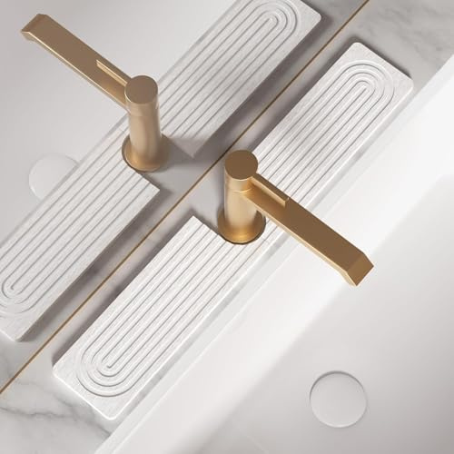 Tapis De Robinet Pour Évier De Cuisine, U Forme Diatomite Séchage Rapide, Protecteur D'évier Super Absorbant, Garde D'éclaboussures Sans Glissement Pour Cuisine, Salle De Bain (Blanc,60*10cm)