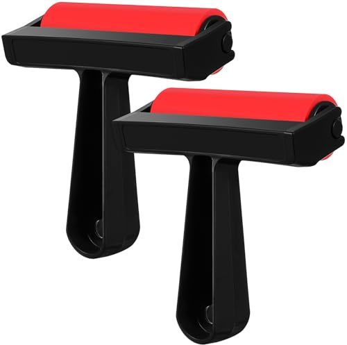 AKOOSY 2 Pezzi Rulli per Inchiostro per Stampa e Arte Diamante Rulli Rotolanti Leggeri e Resistenti per DIY Strumento per Distribuire Vernice e Colla Uniformemente Facili da Pulire per