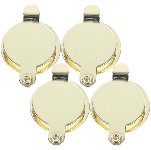 HAPINARY Cache-jonction De Porte En Cuivre 16mm 4 Pièces, Protection Anti-regard, Plaque De Recouvrement Pour Œilleton, Accessoire Sécurité Maison, Installation Remplacement Solide