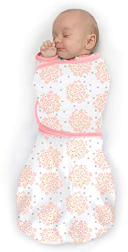 SwaddleDesigns 6-Way Omni Swaddle Sack for Newborn with Wrap & Arms Up Sleeves & Mitten Cuffs, Easy Swaddle Transition, Better Sleep for Baby Boys & Baby Girls, Heavenly Floral, Small, 0-3 Months