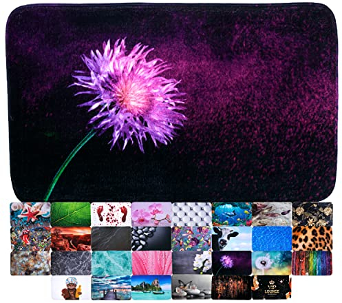 Sanilo Badteppich, viele schöne Badematten zur Auswahl, Badvorleger sehr weich und rutschfest, waschbar und schnelltrocknend (Purple Dust, 70 x 110 cm)
