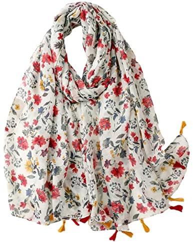 FAIRYGATE Damen Schal Stola für Frauen Schultertuch Halstuch Eleganter Schals Tücher mit floralem Muster Tuch in Vielen Farben 18240