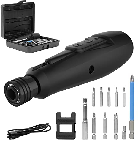 DEWINNER Mini Cacciavite Elettrico, Professional Avvitatore a Batteria Con USB 900 Mah 3,6 V, Velocità Di Rotazione Di 280 Giri/min Con 10 Punte Di Avvitamento E Scatola Di Immagazzinaggio