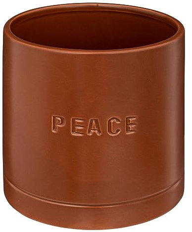 Atmosphera - Cache-pot en pot en céramique D14cm marron caramel