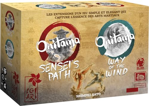 Asmodee Igiari Onitama – Erweiterung: Sensei's Path + Way of The Wind – Gesellschaftsspiele – Strategiespiele ab 14 Jahren – Spiel für 2 Spieler – französische Version