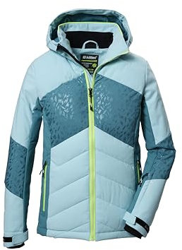 killtec Mädchen Skijacke/Jacke in Daunenoptik mit Kapuze und Schneefang KSW 342 GRLS SKI QLTD JCKT, mint, 140, 42075-000