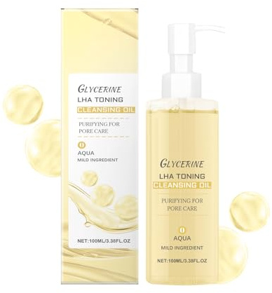 Cleansing Oil, Olio Detergente Viso Delicato e Leggero, Con Estratto di Menta Piperita, Rimozione Quotidiana del Trucco, Deterge Delicatamente il Viso e Rimuove il Trucco di Occhi e Labbra