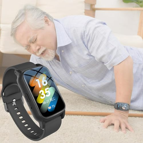 Reloj de seguridad para ancianos con botón SOS, llamada de voz HD y detección de caídas impermeable para protección de emergencia