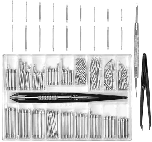 144-Piece Stainless Steel Watch Band Spring Bar Pins Set for Various Watch Models and Band Types
