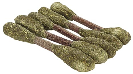 Fockety Bâtons à Mâcher pour Lapin, Meulage des Dents Sûr et Non Toxique pour Rongeurs, Luzerne, Herbe, Hamster, Jouet à Mâcher pour Petits Animaux de Compagnie