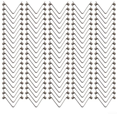 DAZZLEEX 100 st låsstift av stålfjäderklämma för tältstänger, paddelaxlar, teleskoprör och annan utomhusutrustning, 6 mm tryckknappsdesign för säker passform
