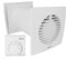 Wärmeverteiler Lüfter Ventilator Ab- Zuluft Thermostat Wärmelüfter Warmluft Wand - VONLIS® Ø 100 mm 500 mm