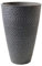 Klocke Pflanzgefäße Pflanzvase Kunststoff Groß - Vase Rund zum Bepflanzen – Kunststoffvase - Blumenvase Winterfest (Ø 35cm - Höhe: 70cm, Anthrazit)