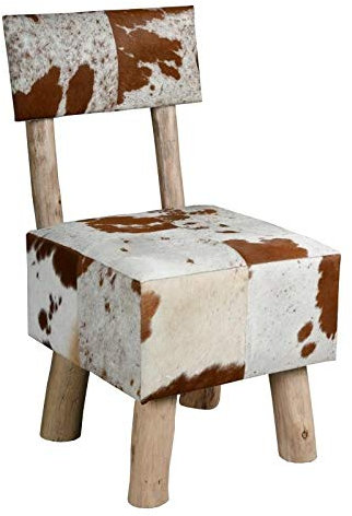 AubryGaspard - Sedia in legno e pelle di mucca