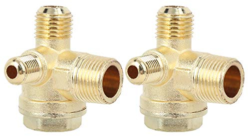 Compresseur d'air 3 ports clapet anti retour compresseur d'air vanne de retour filetée mâle pièces de rechange outil de connecteur de Tube 3 voies laiton