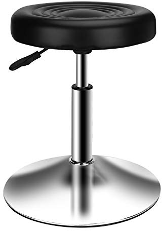 QiCheng&LYS Bürohocker Sitzhöhenverstellung 40-53 cm,Arbeitshocker, Ergonomischer Sitzhocker,für Büroarbeit Theke Küche und Zuhause (Black)