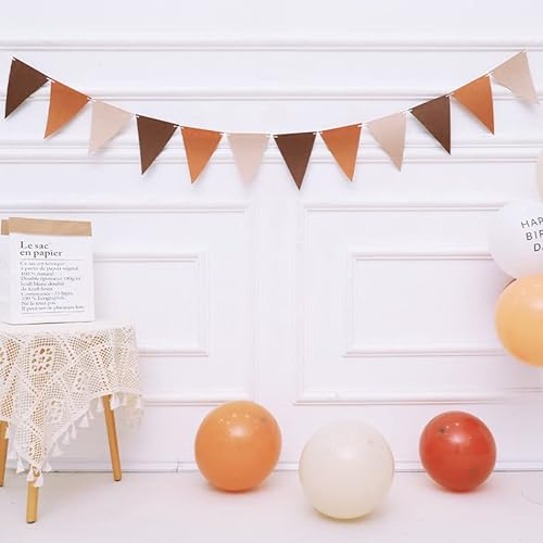 Labstandard Wimpelkette Girlande Party Dekoration aus Filz 2,5m Wimpelkette Girlande Stoff Bunte Stoffgirlande Baumwolle Wimpel mit 12 Stück Stoff Wimpeln für Kinderzimmer Indoor Outdoor
