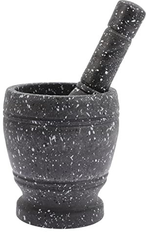 IMIKEYA 1ensemble Mortier Et Pilon Plastique Avec Design Marbré Ustensile De Cuisine Multifonctionnel Pour Épices Et Ail Préparer Pesto Et Aliments