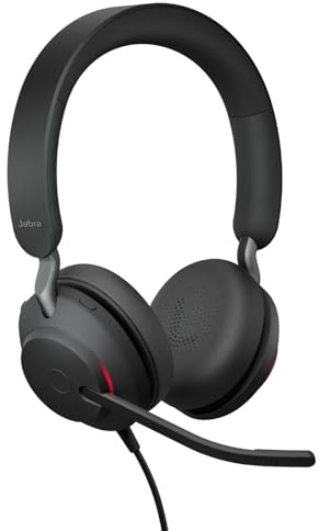 Jabra Evolve2 40 SE Wired Noise-Cancelling Stereo Headset With 3-Microphone Call Technology and USB-A Cable - MS Teams Certified - Black