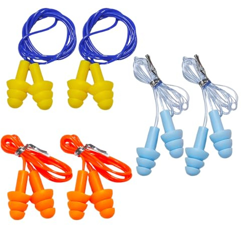 KSBBHDS 6 Pares De Tapones para Los Oídos De Silicona, Tapones para Los Oídos A Prueba De Ruido Y Tapones para Los Oídos Impermeables, Adecuados para Nadar, Dormir Y Trabajar.