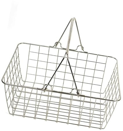 Sharplace Panier de Courses avec poignée, Multifonction, en Fer, Portable, pour supermarché, pour Aliments, Jouets, Garde-Manger, Placard, abri de Jardin