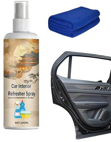 JIEBWCHA Nettoyant Spray Intérieur Auto | Kit Protecteur 100ml Nettoyant Tableau de Bord et Tapis Auto,Restaurateur Siège et Revêtement pour Entretien Panneaux Portes Camion Caravane