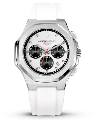 MAISON DU TEMPS - Montre pour Homme Chronographe 42 mm Bracelet en Acier ou Silicone - Mouvement Quartz Seiko