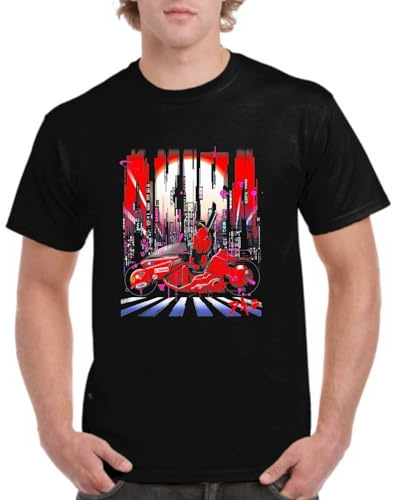 the Fan Tee Camiseta de Adulto de Hombre Dibujos Animados Akira Animación Japonesa, Poderes Mentales, Rebelión Juvenil 005 S