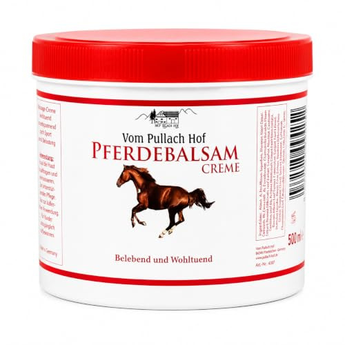 Bálsamo Caballo Bote Grande 500 ml Alivia Las Tensiones Musculares Ideal Masaje Deportivo Gel con Efecto Frio Fabricado con Extractos de Plantas Alivio del Dolor/Fabricación Alemana/Pullach Hof