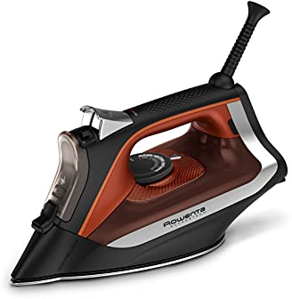 Rowenta Access Steam Iron, Clothes Iron with Steamer, Vertical Steaming, Maximum Steam Distribution, Anti-Drip Protection, Red