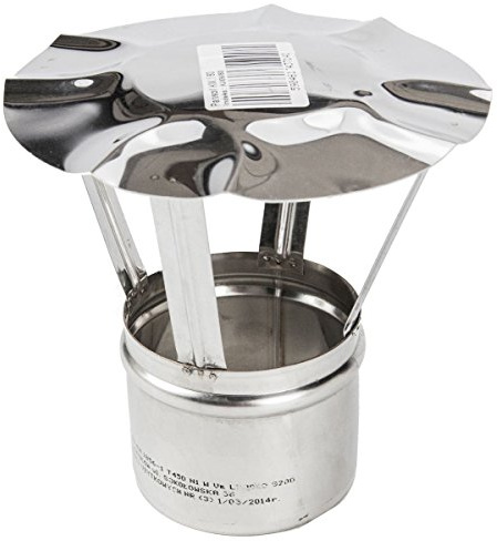 Proper Tools Stainless Steel Chimney Cowl - Ø 180 mm (7.09) - Flue Liner Cap, Duct Plug Pipe, Rain Cover, Stove Log Burner Cap, Tube Finishing